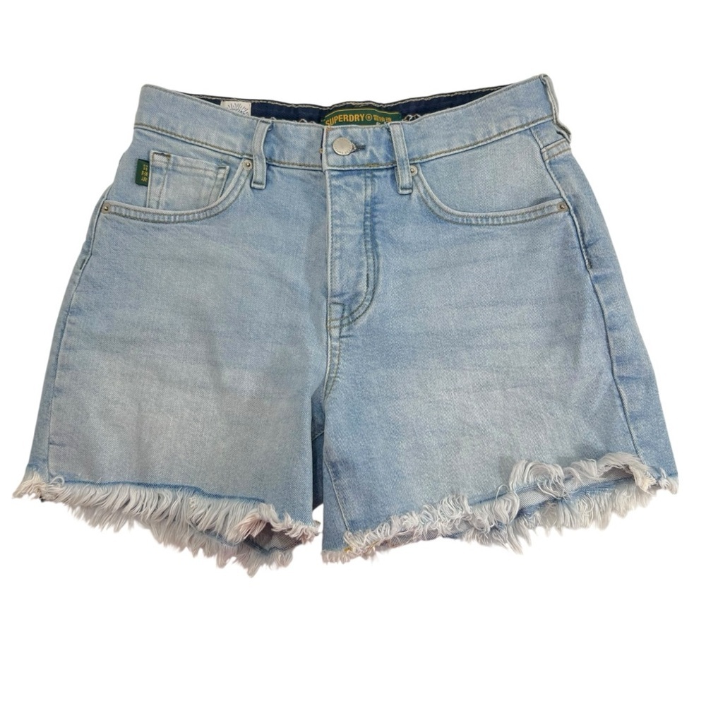 Superdry Slim Button Fly Cut Off Denim Shorts